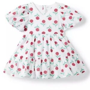 JANIE and JACK Puff Sleeve Floral Print Dress - 7